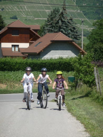 C'est parti pour une sortie à vélo  Directement du gite à la piste cyclable.