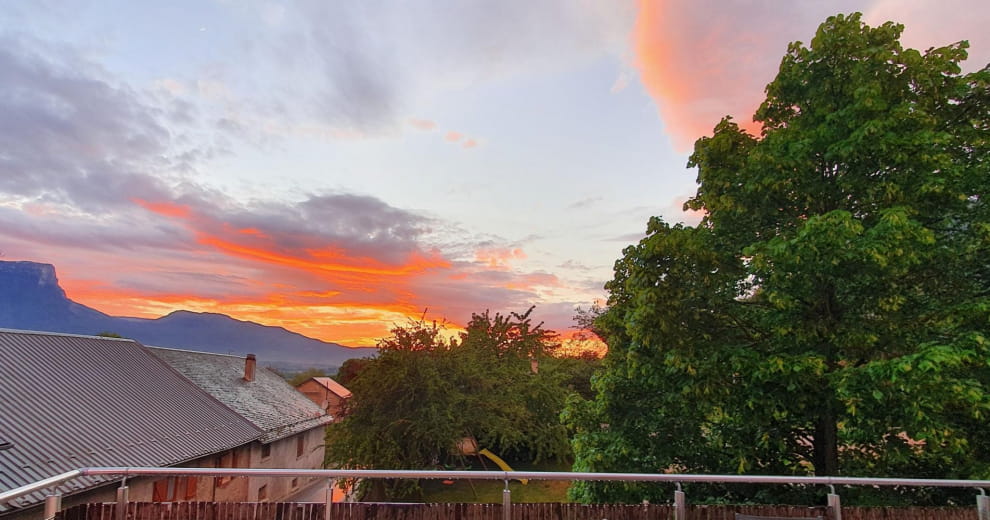 Vue de la terrasse du gîte Savoie